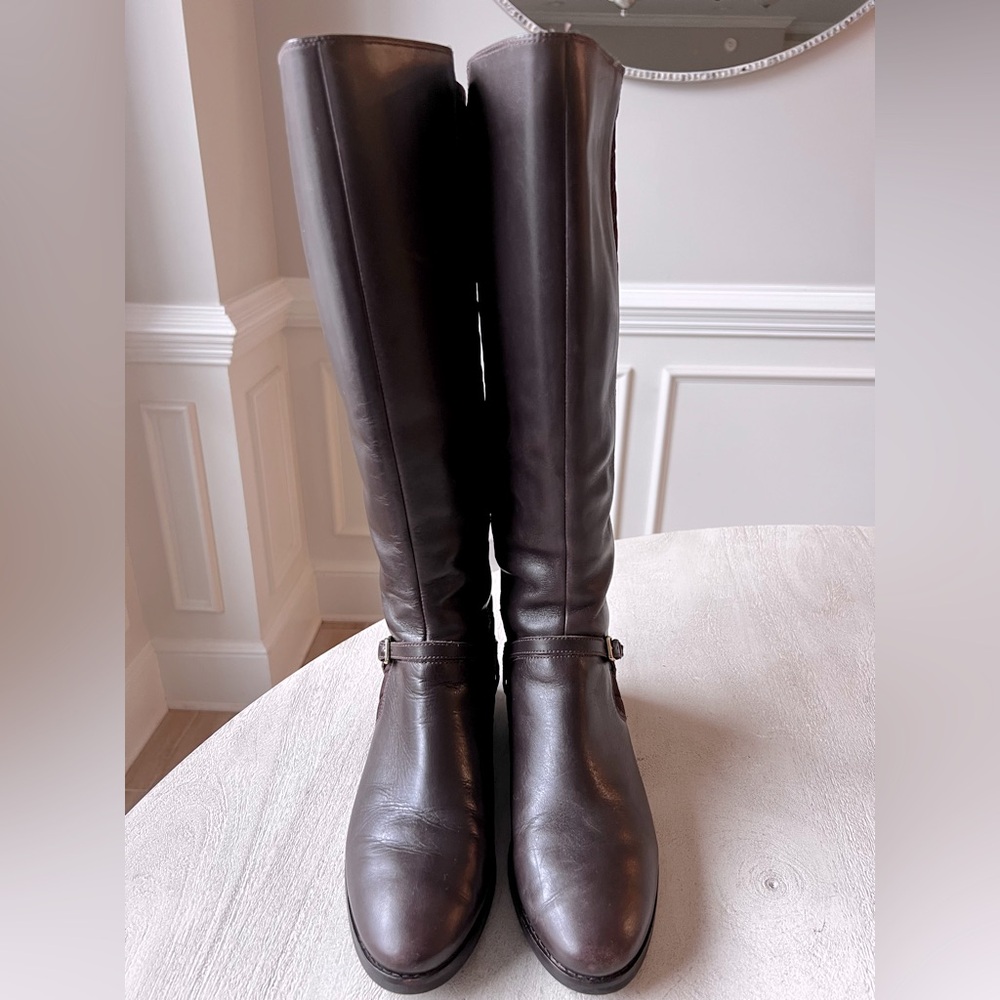 Cole Haan Imogen Knee High Quilted & Leather Riding Boots Women’s Size‎ 7 - Picture 3 of 11